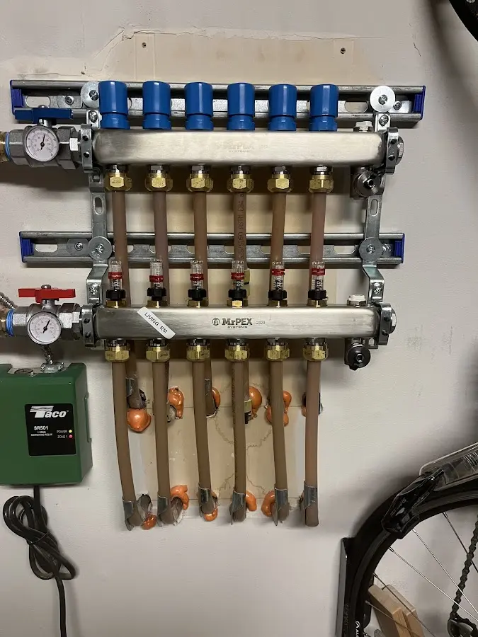 Plumber performing Gas Leak Detection at a residential property in Columbus